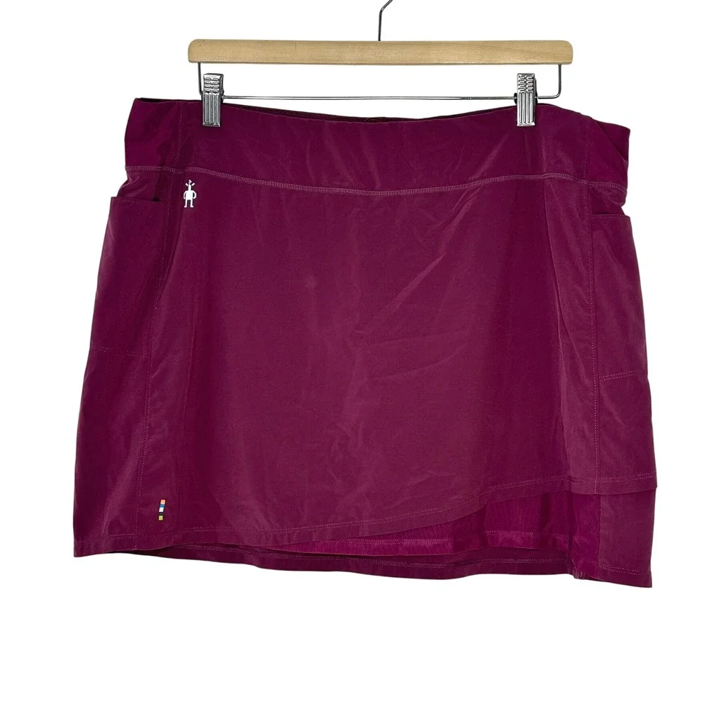 Smartwool smartloft Skort Womens XL Burgundy Merino Wool Blend Activewear Skirt
